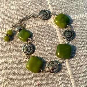 Serpentine Bracelet sterling wire and chain.